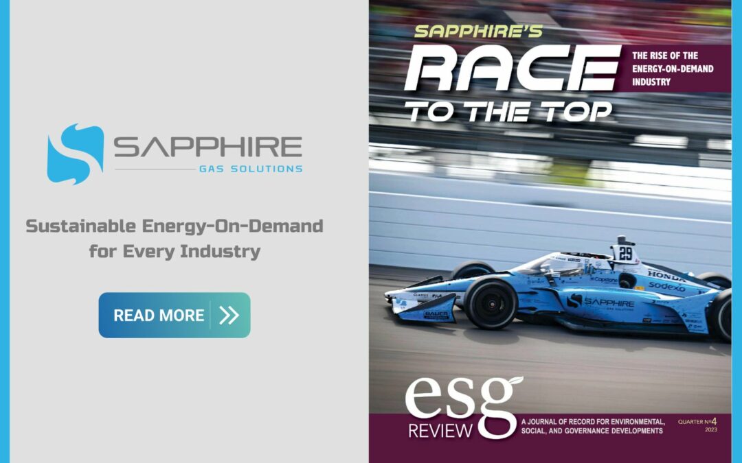 Sapphire Makes the Cover of ESG Review for Sustainability Efforts